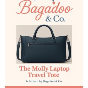 The Molly, Laptop Travel Tote Bag - PDF pattern