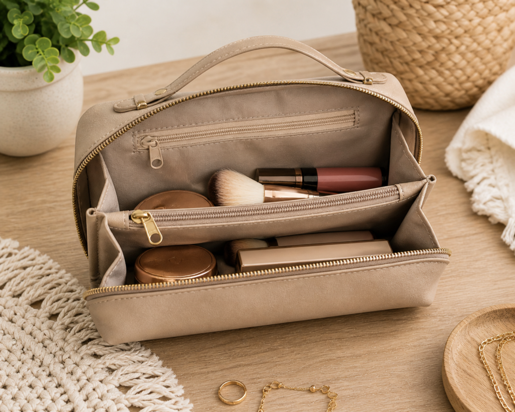 Handmade cosmetic bags and shaving cases by Bagadoo & Co.