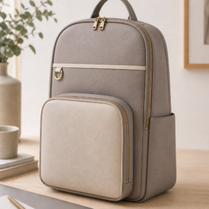 custom Sebastian XL backpack neutral gray and beige