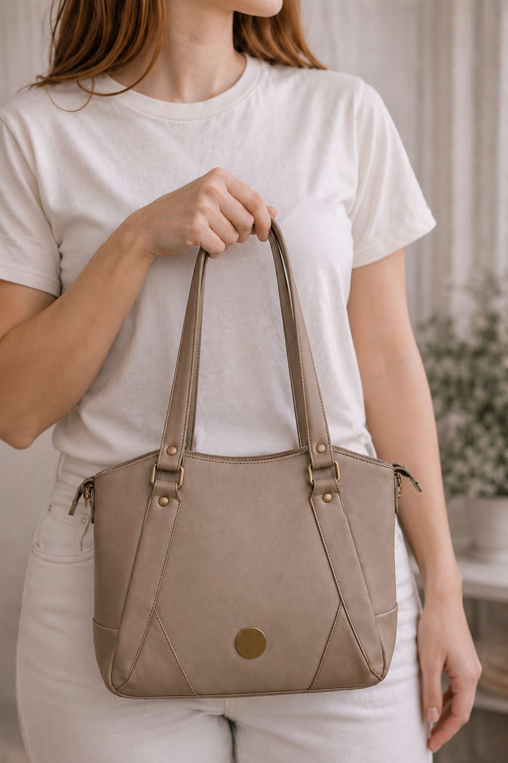 Custom Crossbody Handbag – Model View